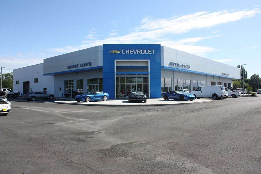 Chevrolet car dealership building